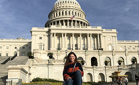 photo of BW student Hannah Walker in Washington, DC